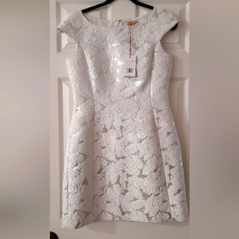 Michael Kors Collection white and silver dress